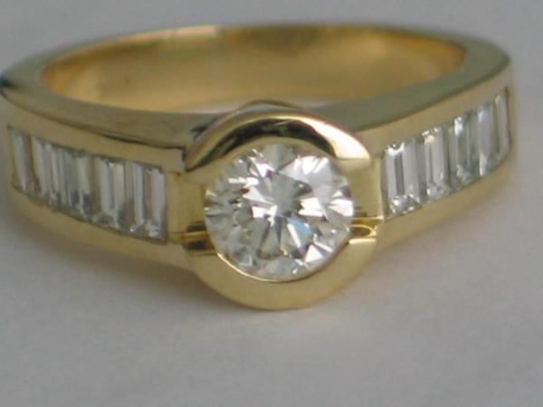 Herrlicher Diamantring mit 1.65 ct. 750er Gold, Größe 53, Gewicht: 7,6g