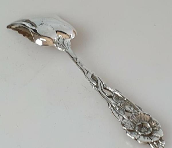 Zuckerlöffel- Schaufel, Hildesheimer Rose, 800er Silber, Länge: 11,0 cm, Gewicht: 14,2g