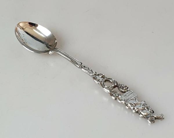 Zuckerlöffel -Bremer Stadtmusikanten- 800er Silber, Länge: 11,5 cm, Gewicht: 12,8g