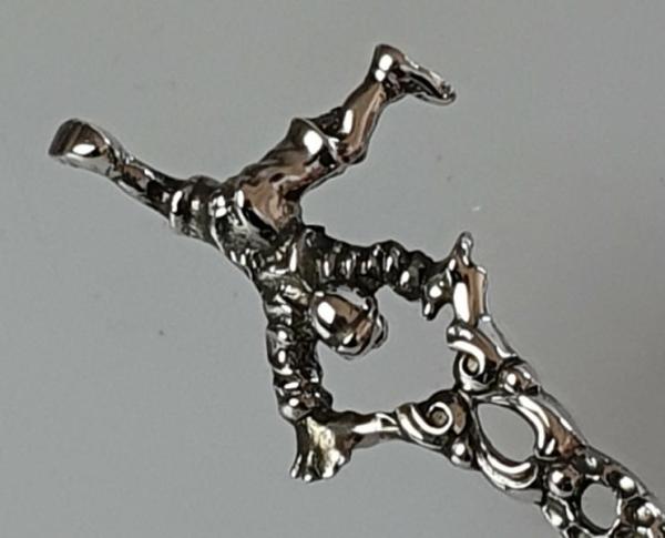 Zuckerlöffel -Radschläger Düsseldorf- 835er Silber, Länge: 11,0 cm, Gewicht: 9,0g