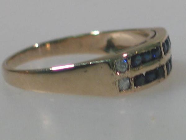 Saphir Ring aus 333er Gold, Größe 55, Gewicht: 1,3g