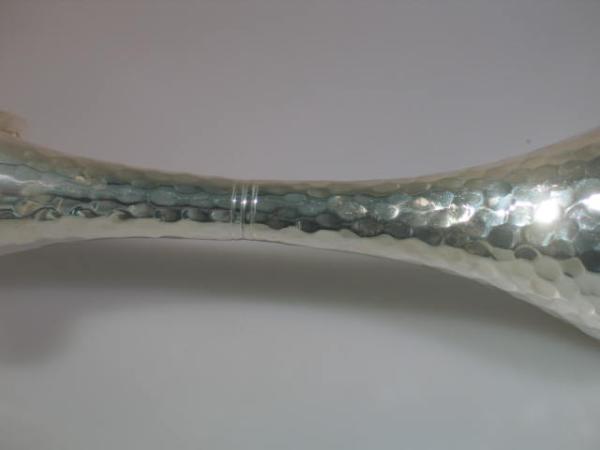Vintage: Herrliche kleine Vase aus 925er Sterlingsilber -gehämmert-, Höhe 18,0 cm, Gewicht: 87,6g