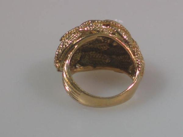 Schmuckring -Blattmotiv- aus 750er Gold, Größe 50, Gewicht: 10,6g
