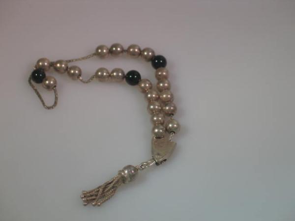 Vintage: Kombolai 23 Perlen, Griechenland 1970er, 925er Sterlingsilber, Gewicht: 26,5g