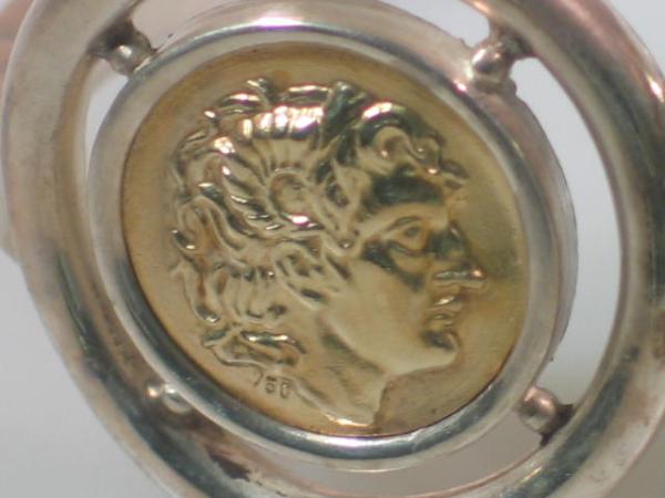 Armreif "Alexander der Große" aus 925er Sterlingsilber, Gewicht: 35,9g