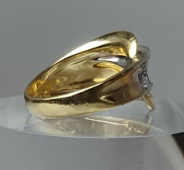 Schmuckstein Gelbgoldring aus 750er Gold, Größe 57, Gewicht: 7,8g