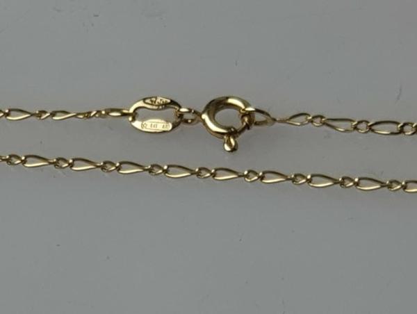 Feine Halskette im Figarodesign 750er Gelbgold, Länge 41,5 cm, Gewicht: 2,1g