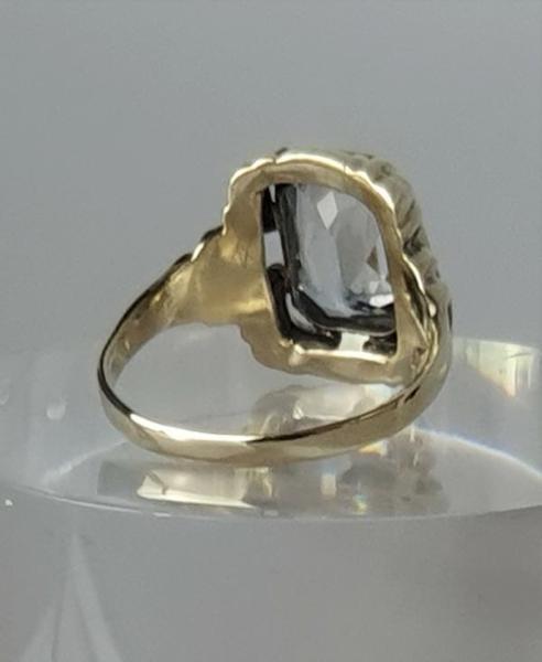 Aquamarin 2.1 ct. Goldring aus 333er Gold, Größe 51, Gewicht: 2,2g