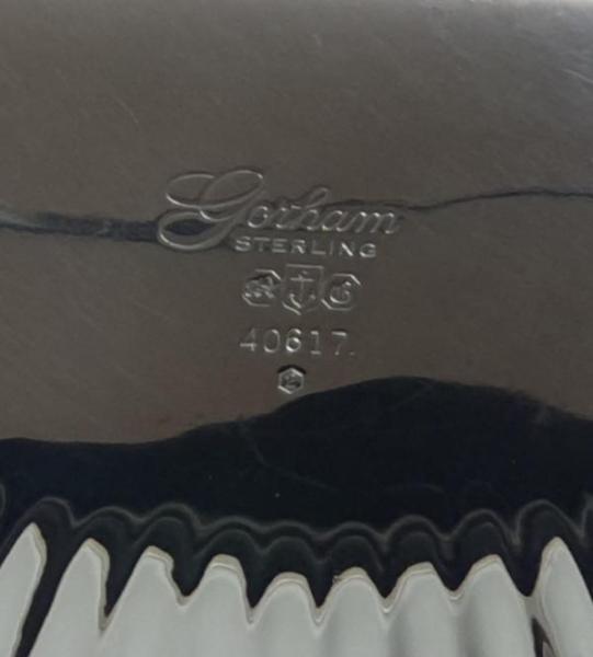 Antiksilber: Große Gorham Schale in Muschelform aus 925er Sterlingsilber, Gewicht: 484,0g