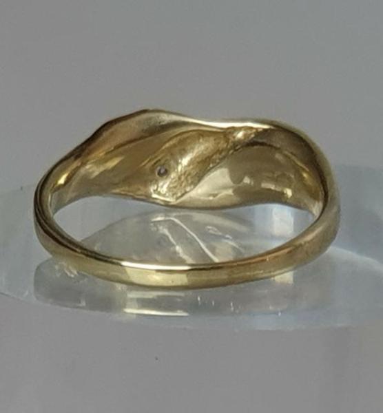 Diamantring aus 585er Gold, Größe 55, Gewicht: 2,0g