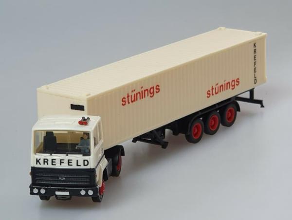 Herpa Renault Sattelzug LKW mit Auflieger Fahrerfigur  -Stünings- 1:87