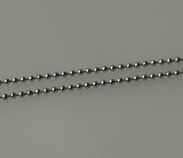 Feine Kugel Halskette aus 925er Sterlingsilber, Länge 46,5 cm, Gewicht: 2,2g