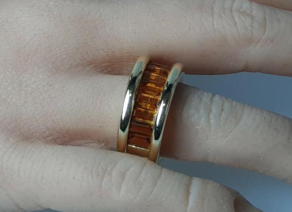 Wempe Citrin Schmucksteinring mit 2,2 ct. aus 750er Gold, Größe 55, Gewicht: 13,6g