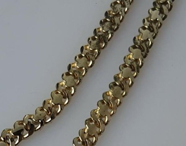 Panzerketten Armband aus 333er Gold, Länge 19,0 cm, Gewicht: 9,8g