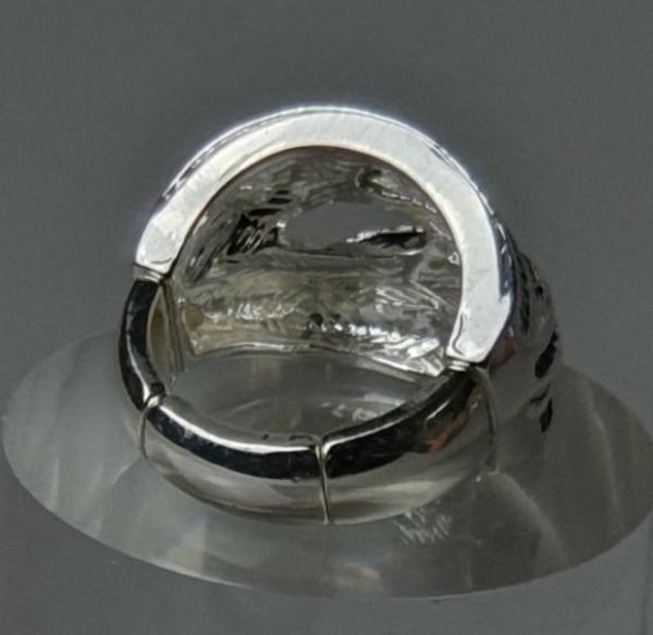 Stylischer Ring mit beweglicher Ringschiene, Größe 61