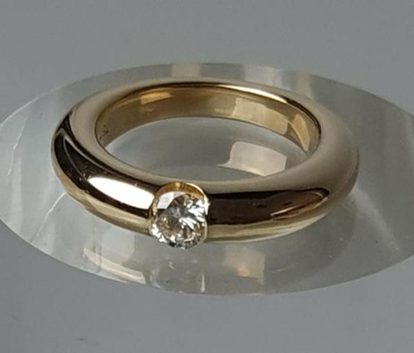 Brillantsolitär 0.50 ct. aus 750er Gold, Größe 57, Gewicht: 13,9g