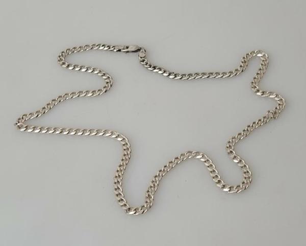 Panzerhalskette aus 925er Sterlingsilber, Länge 50 cm, Gewicht: 12,0g