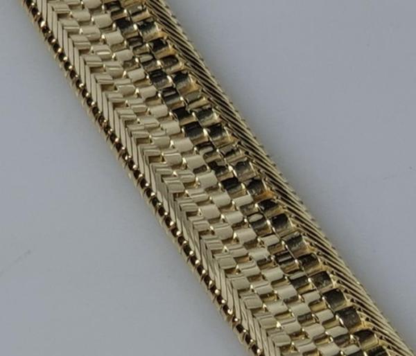 Neuwertiges Gliederketten Armband aus 585er Gold, Länge 19,0 cm, Gewicht: 47,3g