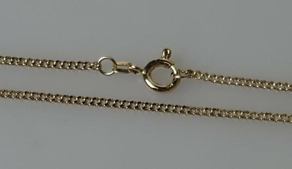 Panzerhalskette aus 585er Gold, Länge 66,5 cm, Gewicht: 6,3g