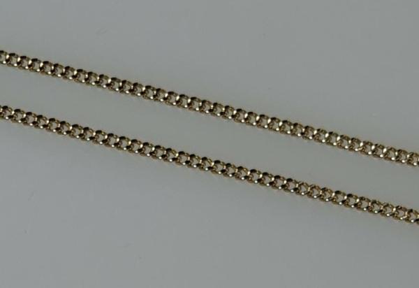 Panzerhalskette aus 585er Gold, Länge 66,5 cm, Gewicht: 6,3g