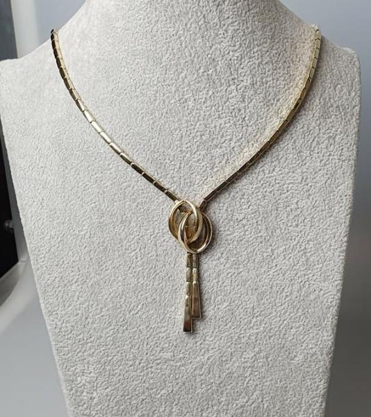 Gliederkettencollier aus 585er Gold, Länge 44,5 cm, Gewicht: 18,3g