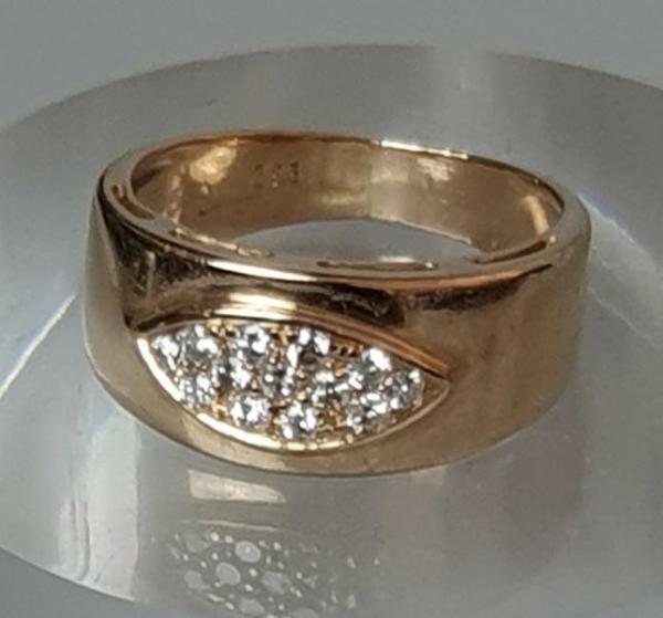 Diamantring mit 0.25 ct., 585er Gold, Größe 50, Gewicht: 4,1g