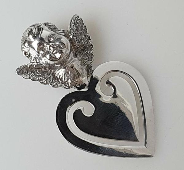 Notizzettelhalter "Engel" aus 925er Sterlingsilber, Gewicht : 12,0g