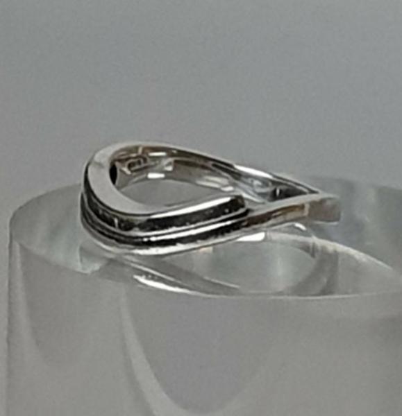 Ring "Welle" aus 925er Sterlingsilber, Größe 55, Gewicht: 3,2g