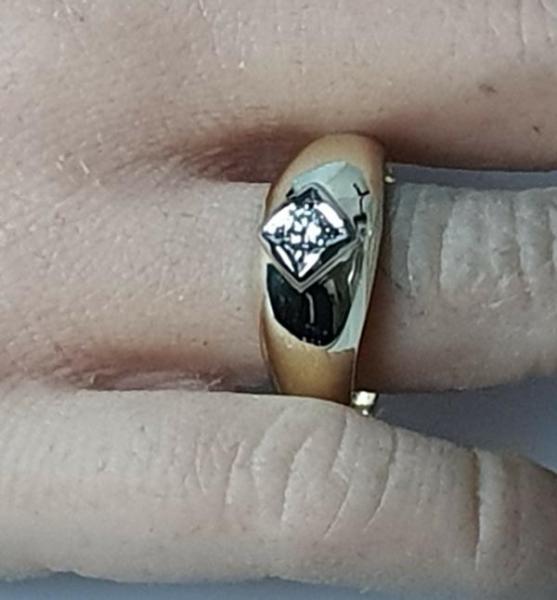 Herren / Unisex Diamantring aus 585er Gold mit 0.20 ct, Größe 65, Gewicht: 9,7g