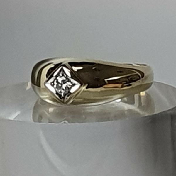 Herren / Unisex Diamantring aus 585er Gold mit 0.20 ct, Größe 65, Gewicht: 9,7g