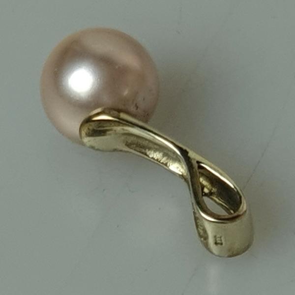 Perlen Kettenanhänger, 333er Gold, Gewicht: 2,7g