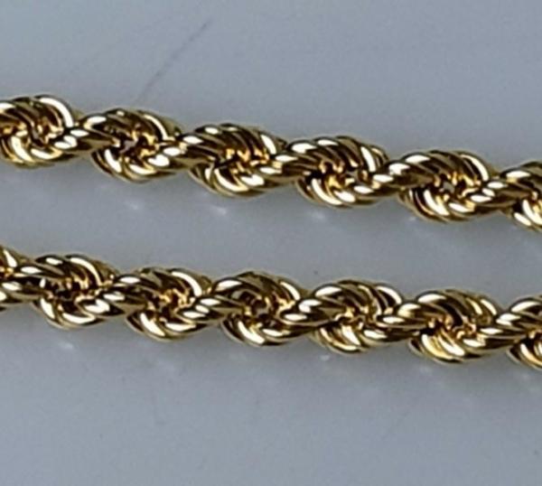 Kordelhalskette aus 585er Gold, Länge 50,0 cm Gewicht: 12,4g