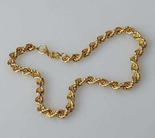 Kordelkettenarmband aus 585er Gold, Länge 23,0 cm Gewicht: 6,2g