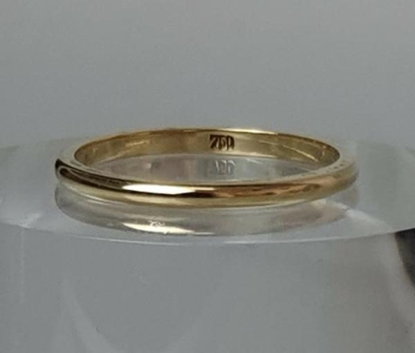 Bandring aus 750 Gelbgold, Größe 60, Gewicht: 2,7g