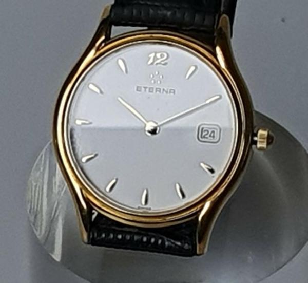 Eterna Damen Armbanduhr mit Lederband, Modell 2188-22