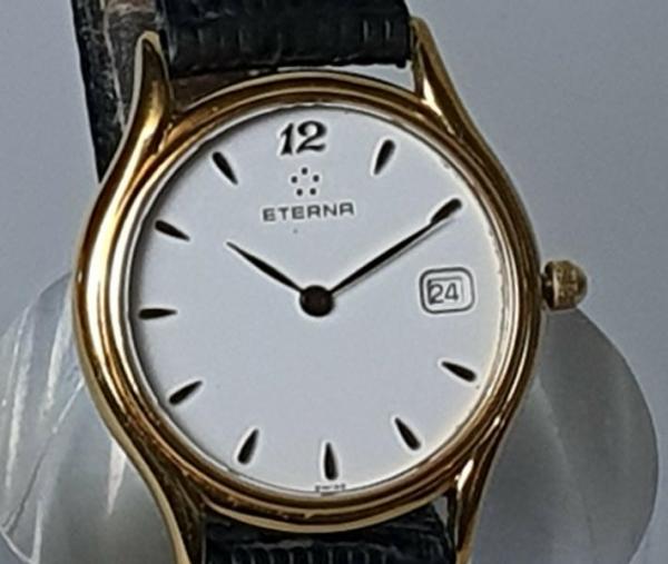 Eterna Damen Armbanduhr mit Lederband, Modell 2188-22