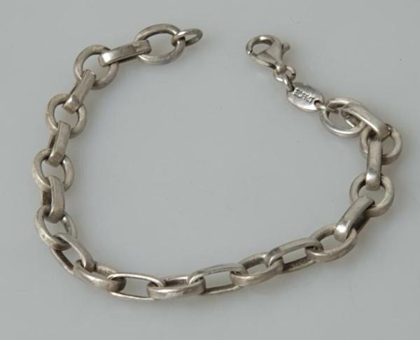Esprit Panzerkettenarmband aus 925er Sterlingsilber, Länge: 20,5 cm, Gewicht: 17,1g