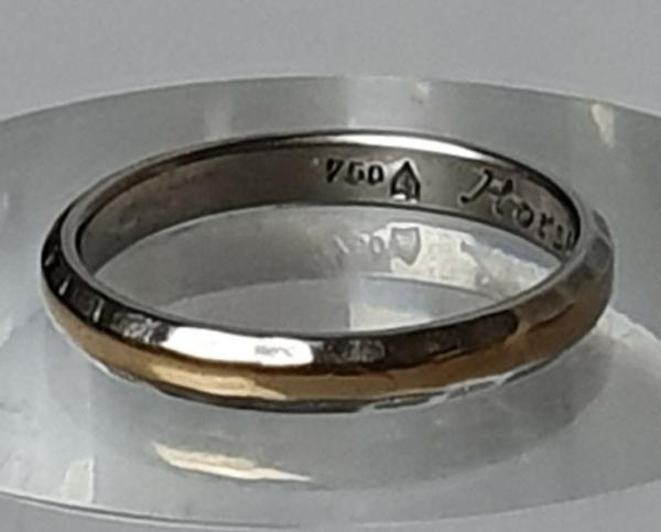 Bicolor Bandring aus 750 Gold, Größe 54, Gewicht: 3,3g