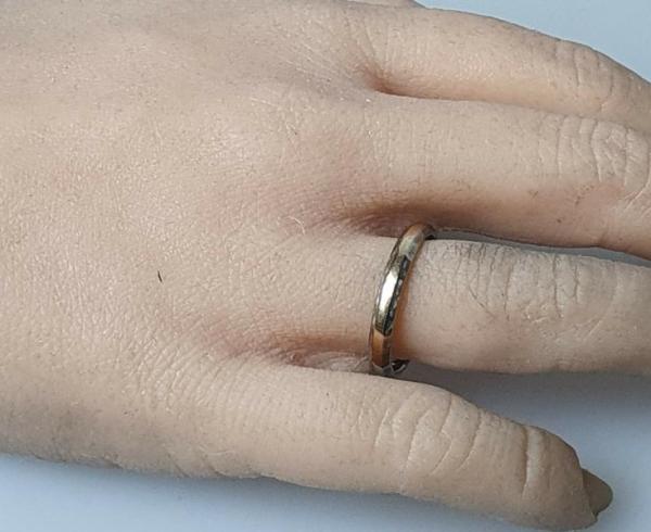Bicolor Bandring aus 750 Gold, Größe 54, Gewicht: 3,3g