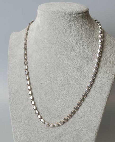 Erbshalskette aus 925er Sterlingsilber, Länge: 44,5 cm, Gewicht: 9,3g