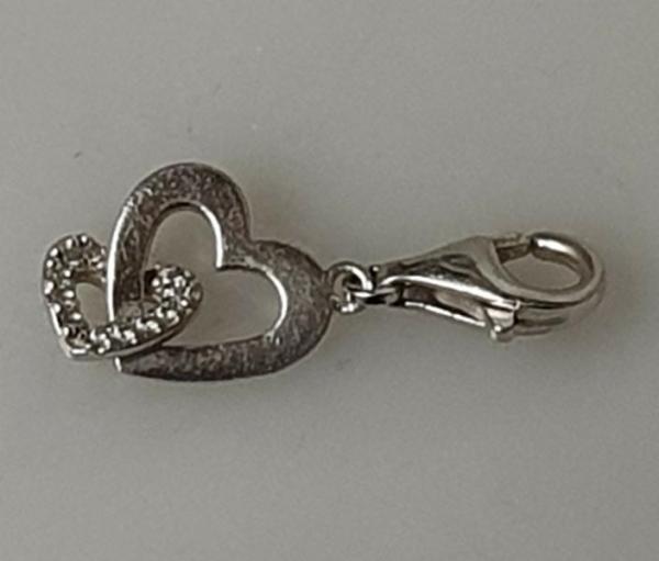 Esprit Charm Armbandanhänger "verschlungene Herzen" aus 925er Sterlingsilber