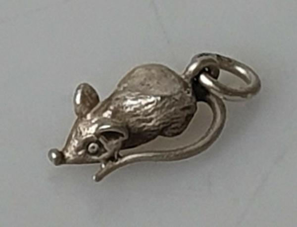 Kettenanhänger "Maus", 835er Silber