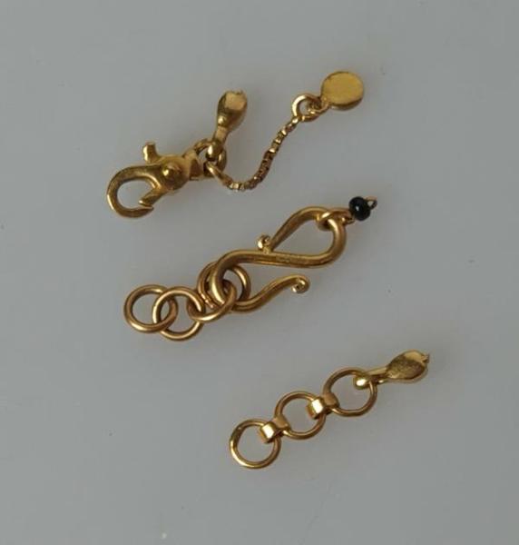 Seltene Kettenverschlüsse aus 917er Gold (aus Asien,Indien arabischer Raum, Gewicht: 3,0g