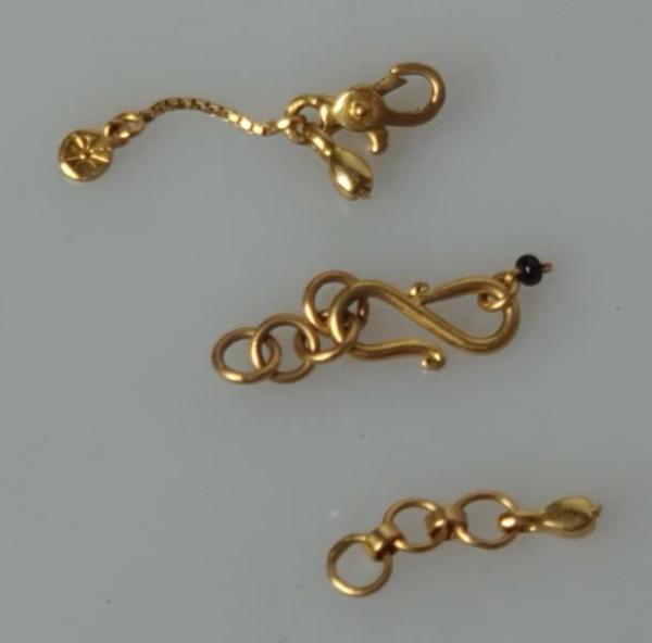 Seltene Kettenverschlüsse aus 917er Gold (aus Asien,Indien arabischer Raum, Gewicht: 3,0g