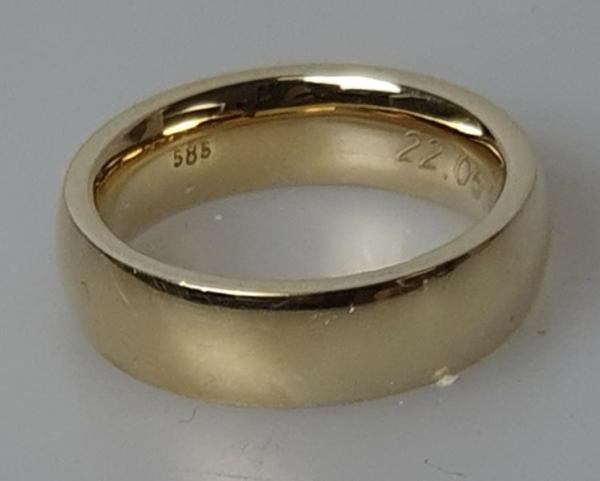 Breiter Bandring aus 585er Gold, Größe: 54, Gewicht: 11,8g