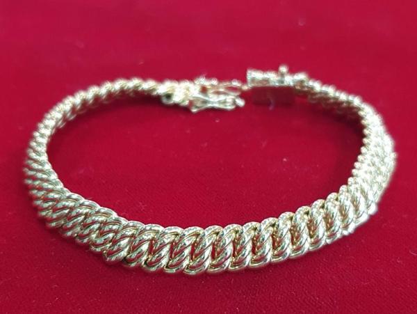 Gliederarmband aus 585er Gold, Länge 19,0 cm Gewicht: 17,8g