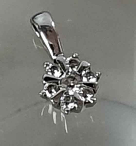 Sternförmiger Schmuckstein Kettenanhänger aus 925er Sterlingsilber, Gewicht: 0,9g