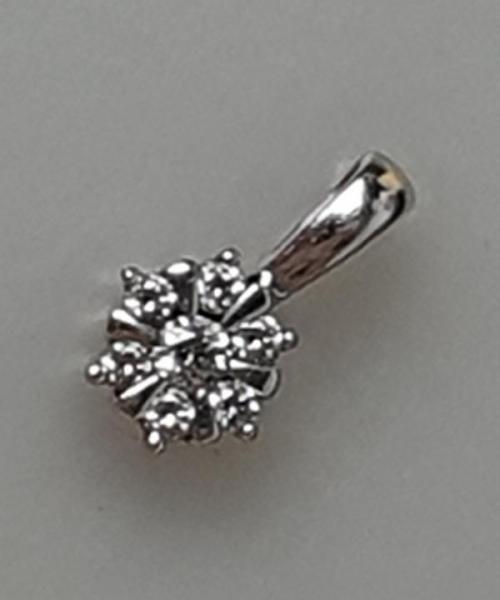 Sternförmiger Schmuckstein Kettenanhänger aus 925er Sterlingsilber, Gewicht: 0,9g