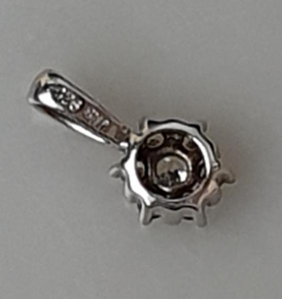 Sternförmiger Schmuckstein Kettenanhänger aus 925er Sterlingsilber, Gewicht: 0,9g