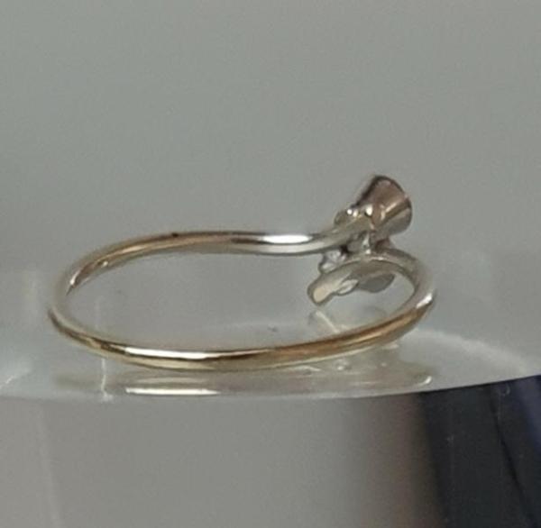 Weißgold Diamantring mit 0.04 ct., 585er Gold, Größe 49, Gewicht: 1,2g